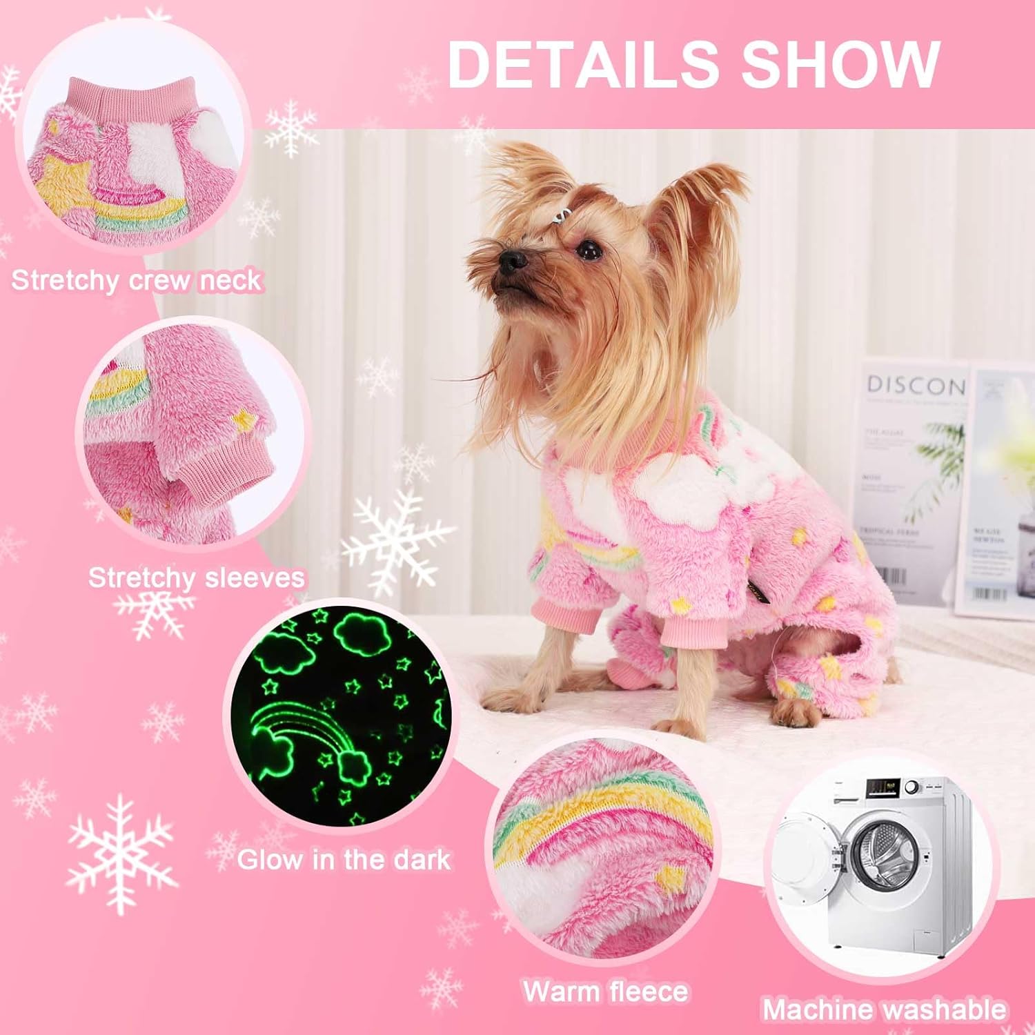 Fleece Dog Sweaters - Winter Puppy Clothes for Small Dogs & Cats - Jumpsuits & Outfits - Yorkie & Chihuahua Sizes - Boy & Girl - Pajamas by Brand