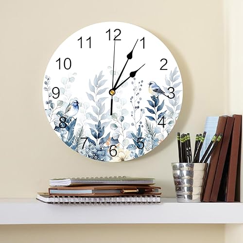 Miniatura 2 de Reloj de pared sin tictac para cocina, sala de estar, dormitorio, oficina, escuela, baño, decoración de Navidad, flor de pascua, flor de nochebuena