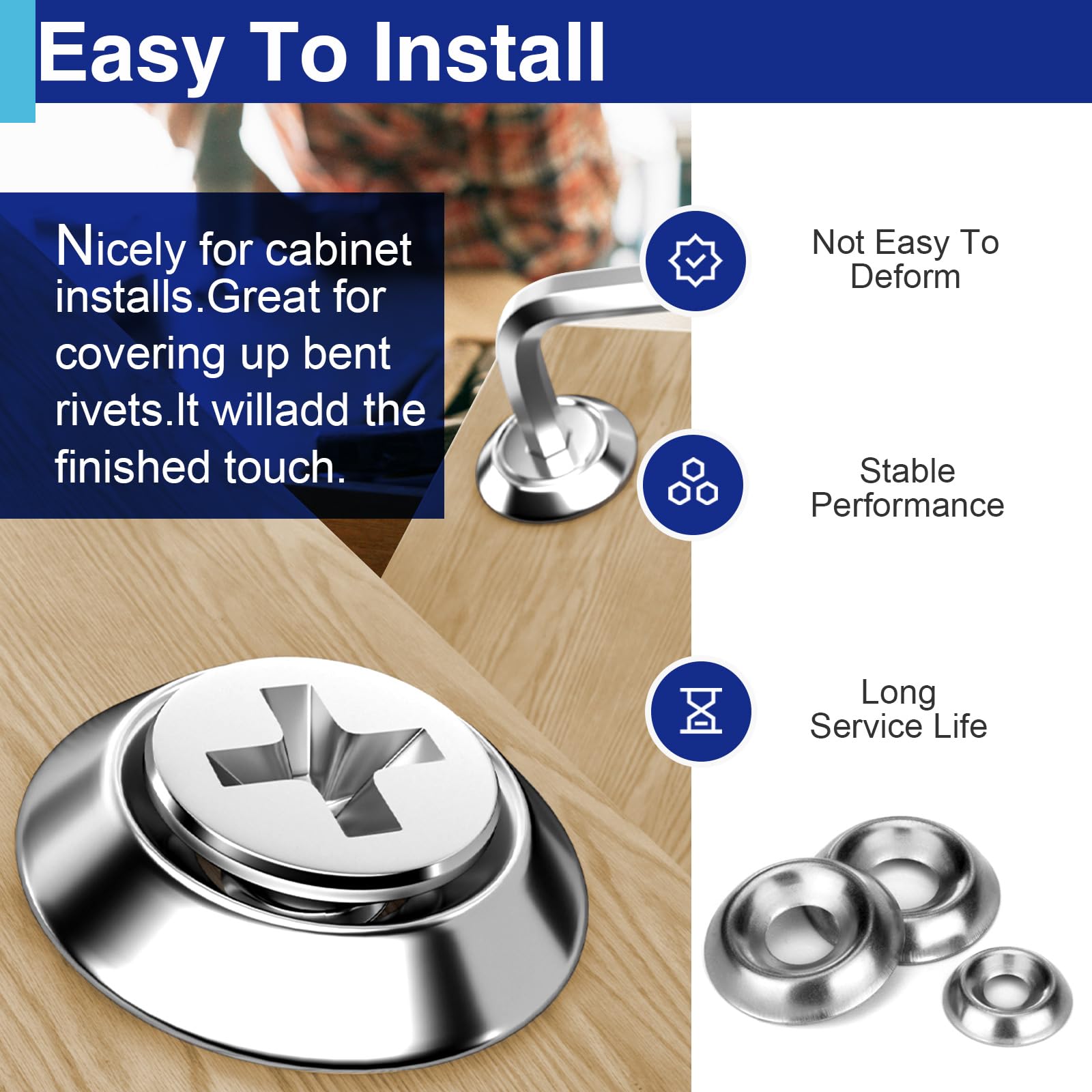 Stainless Steel Washer Kit - 280PCS Countersunk Washers -5