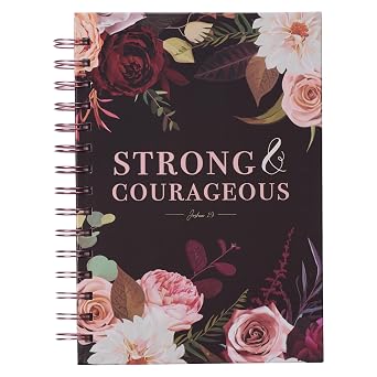Christian Art Gifts Spiral Journal Strong And Courageous - Joshua 19
