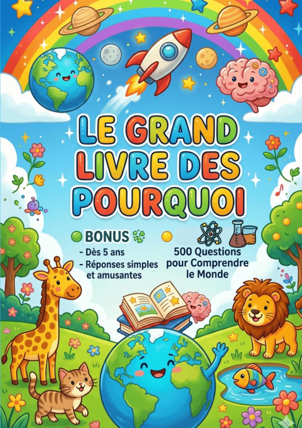 Le Grand Livre des Pourquoi pour Enfants : 500 Questions Fascinantes pour Comprendre le Monde: Nature, Animaux, Corps Humain, Espace, Sciences et Vie ... éducatives pour enfants curieux de 5 à 10 ans