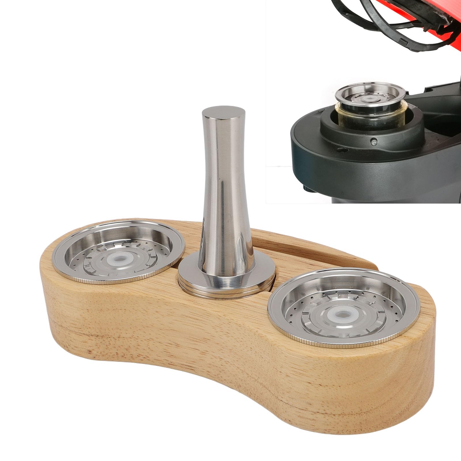 Fafeicy Cápsulas de café Reutilizables de Acero Inoxidable Cápsulas Recargables con Manipulación para Uso de la Oficina en Casa