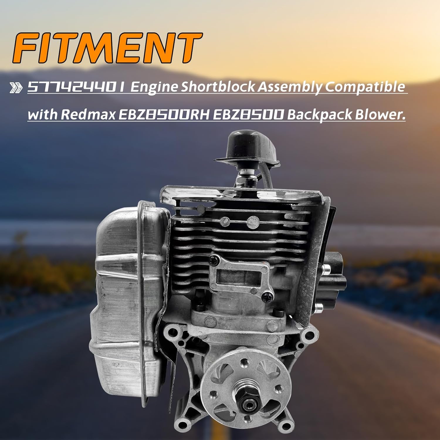 577424401 Engine Shortblock Assembly Compatible with Redmax EBZ8500 EBZ8500RH Backpack Blower Replace: 577424401