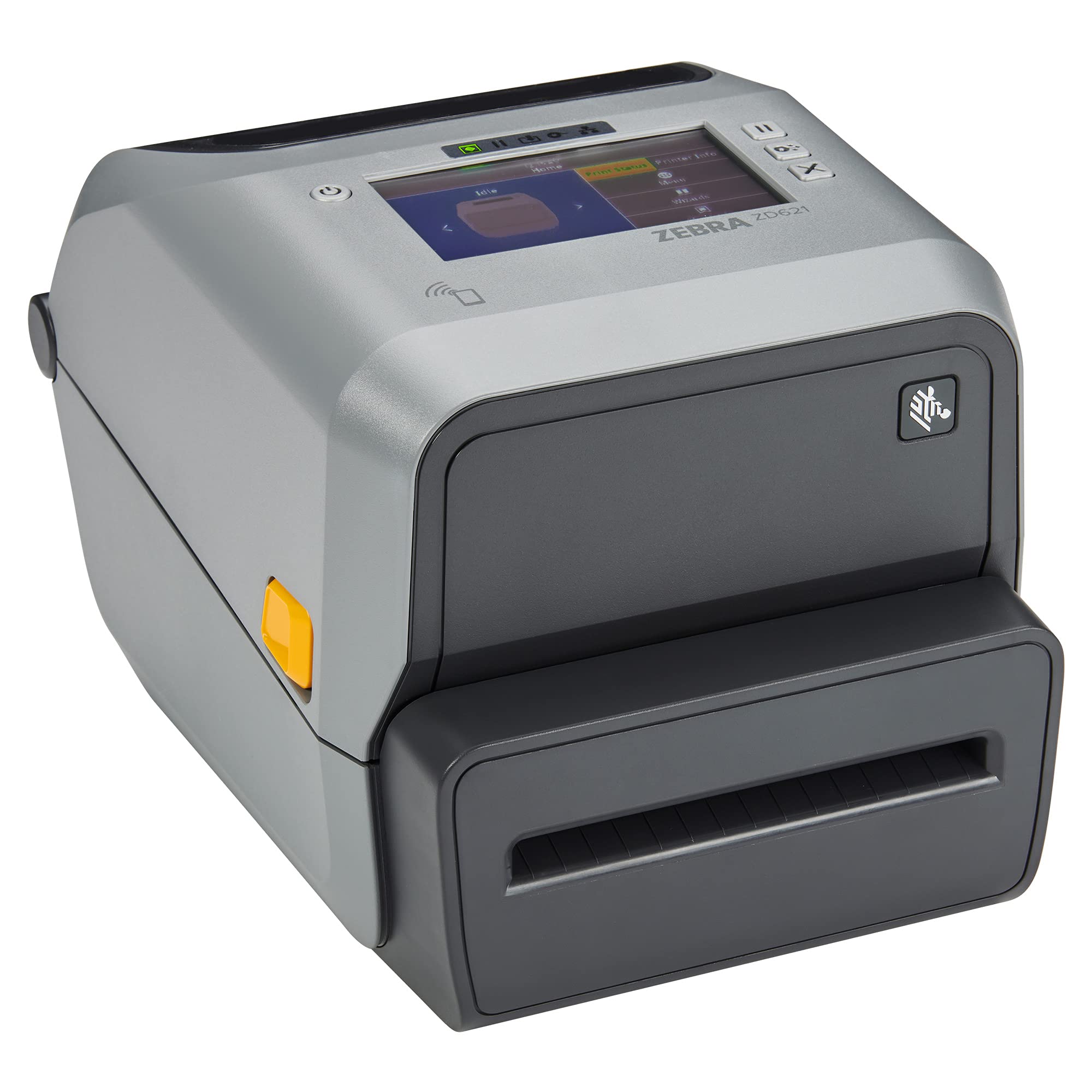 ZEBRA ZD621t Drucker mit Cutter - 300 DPI - Thermodirekt, Thermotransfer - 108 mm max. Druckbreite, BTLE, LAN, USB, USB-Host, seriell (RS-232) Schnittstellen (ZD6A143-32EF00EZ)