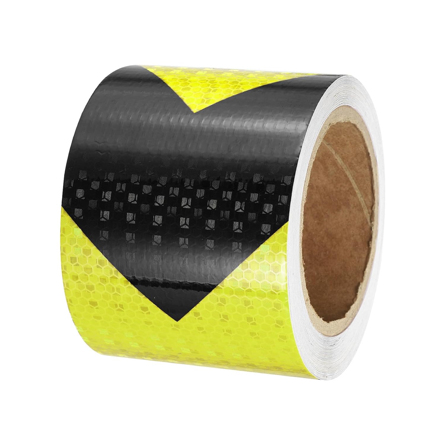 PATIKIL Reflective Tape, 1 Roll 4 Inch x 66 Ft Waterproof Self Adhesive High Visibility Caution Warning Safety Tape Reflector for Trucks Trailers Cars, Arrow Red White