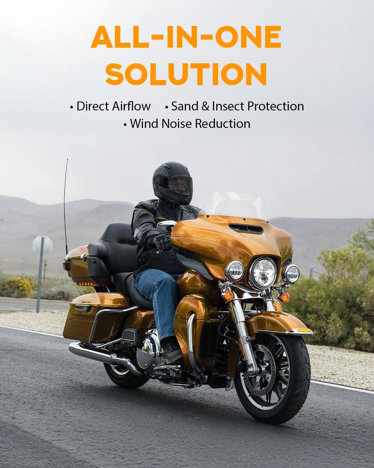PBYMT 10" Wave Windshield Windscreen 2014-2023 Fit for Harley Davidson Touring Street Glide, Electra Glide, Ultra Limited and 14-later Tri Glide models (except 23-24 FLHXSE and 24 FLHX),Clear 4.Clear 10 inches