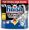 Finish Dishwasher Tablet, Ultimate Infinity Shine, 100 Tablets, Lemon Sparkle, Clean & Shine Detergent Tabs, Tough on Grease Stains, Effective for Short Eco Cycle