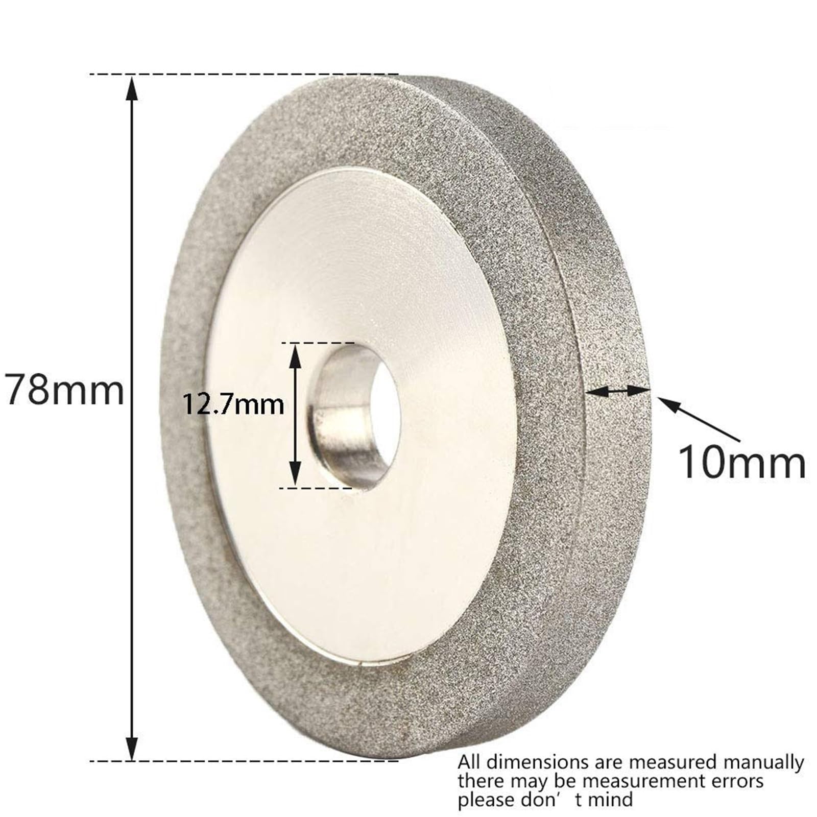 Diamentowa Tarcza Szlifierska, 78 Mm - 3" Galwanizowana Ostrzałka Do Frezów Z Otworem 1/2", Ziarnistość 150 Precyzyjnego Szlifowania(78x16x10x10)