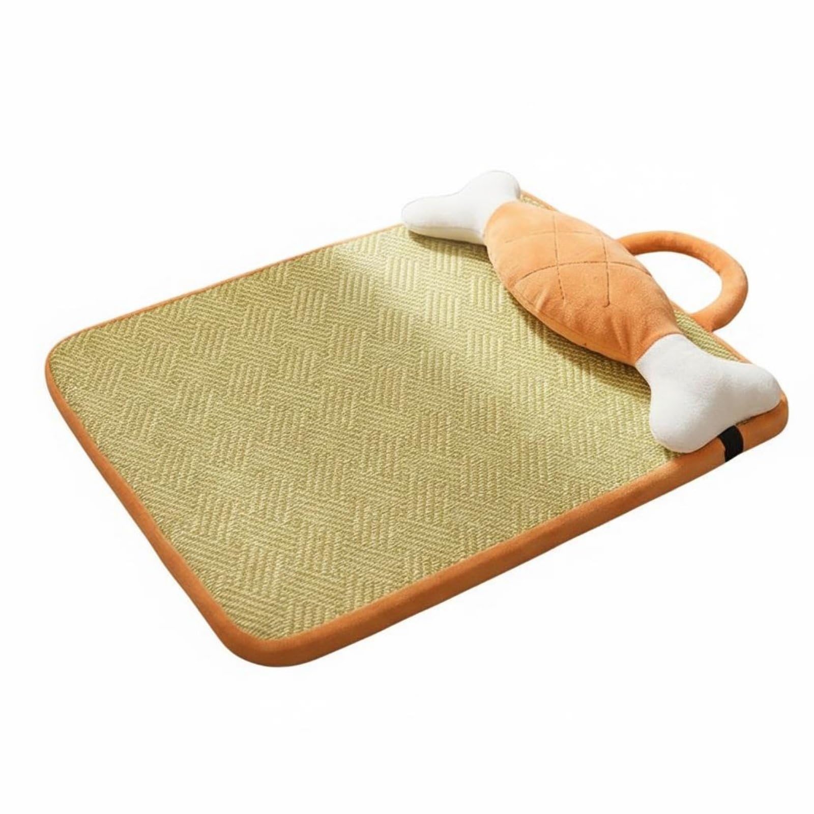 Qianly Cuccia per Raffrescante Tappetino Cane Materassino Cane con Superficie Intrecciata Durevole Lavabile Facile Cura Cuscino, XL 90 72cm, Tappetino Rinfrescante A Forma Di Osso