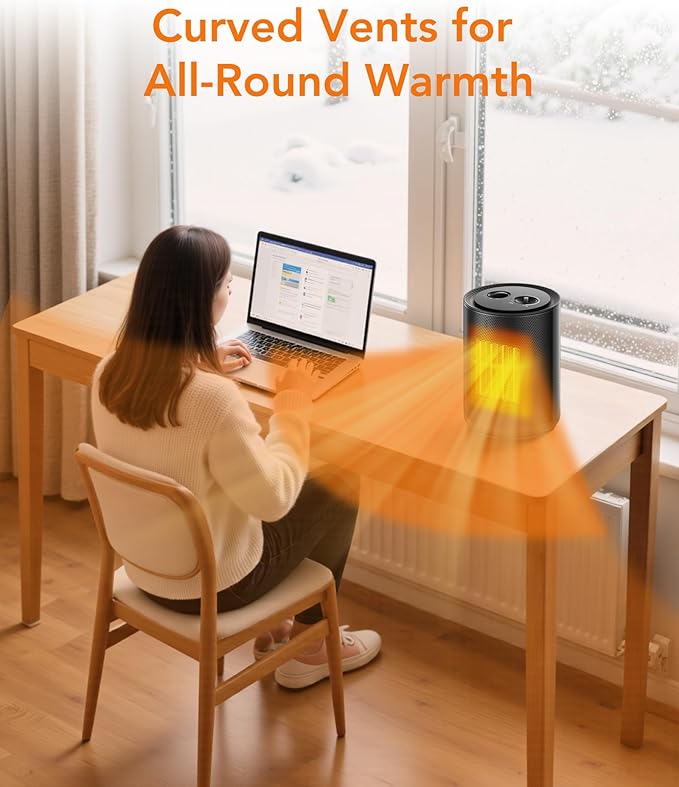 Calefactor Eléctrico Portátil 1500W PTC con Termostato y Oscilación miniatura 7