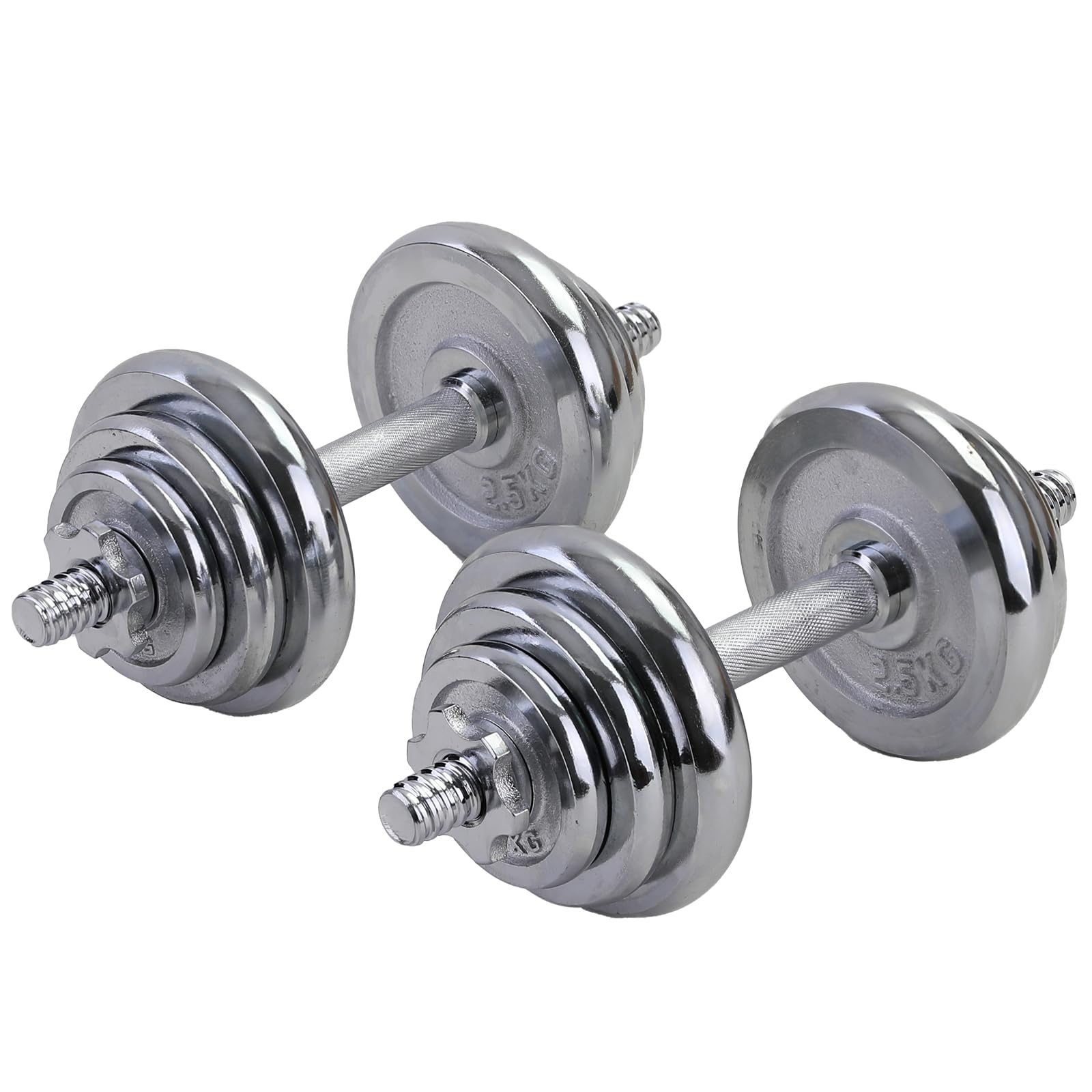 20 kg Profi Hantel Kurzhantel Langhantel Set Chrom Gusseisen