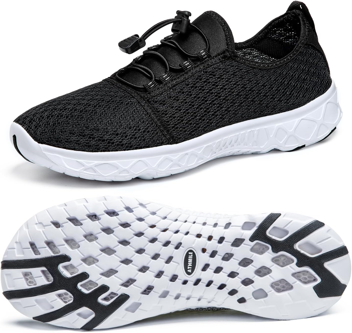 ATHMILE Water Shoes for Men Women Barefoot Hiking Swim River Shoes Adult Lake Pool Aqua Socks Beach Quick Dry for Hiking Surfing Kayaking Sport Accessories Camping Must Haves