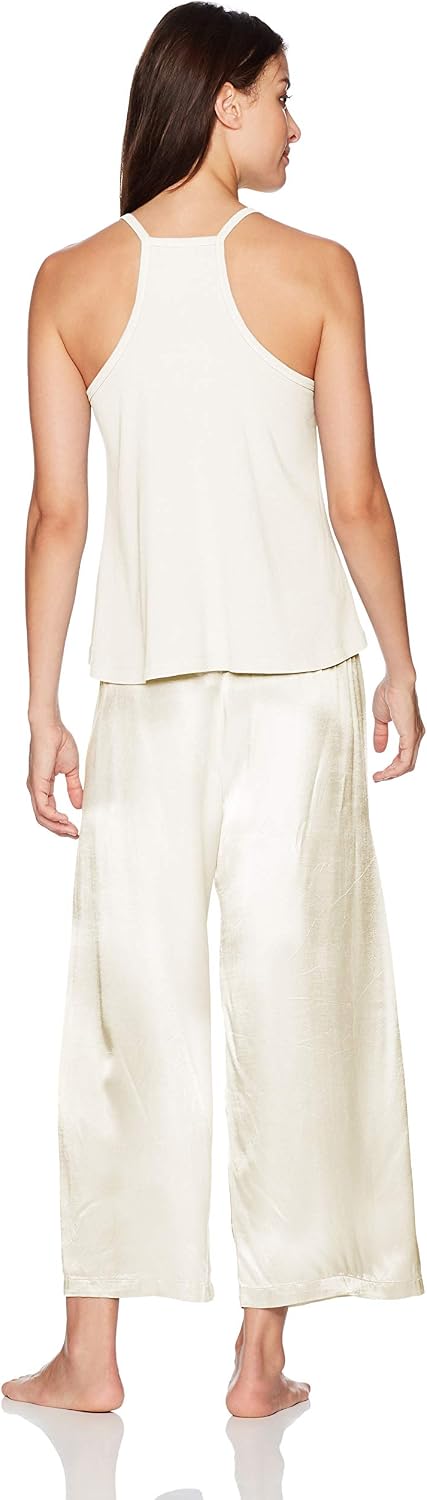 PJ Harlow Women's Cami/Jolie Capri, Camisole Top with Satin Capri Pants, Pajama Set