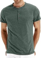 Sailwind Men's Henley Short Sleeve T-Shirt - Slim Fit 95% Cotton Casual Summer Shirt