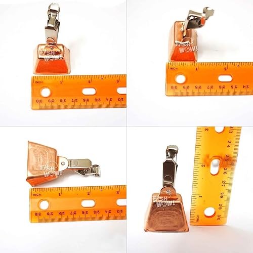 Miniatura 2 de 10 unids Pesca de cobre Campana de alerta con pinza de águila clips cebos alarma campanas