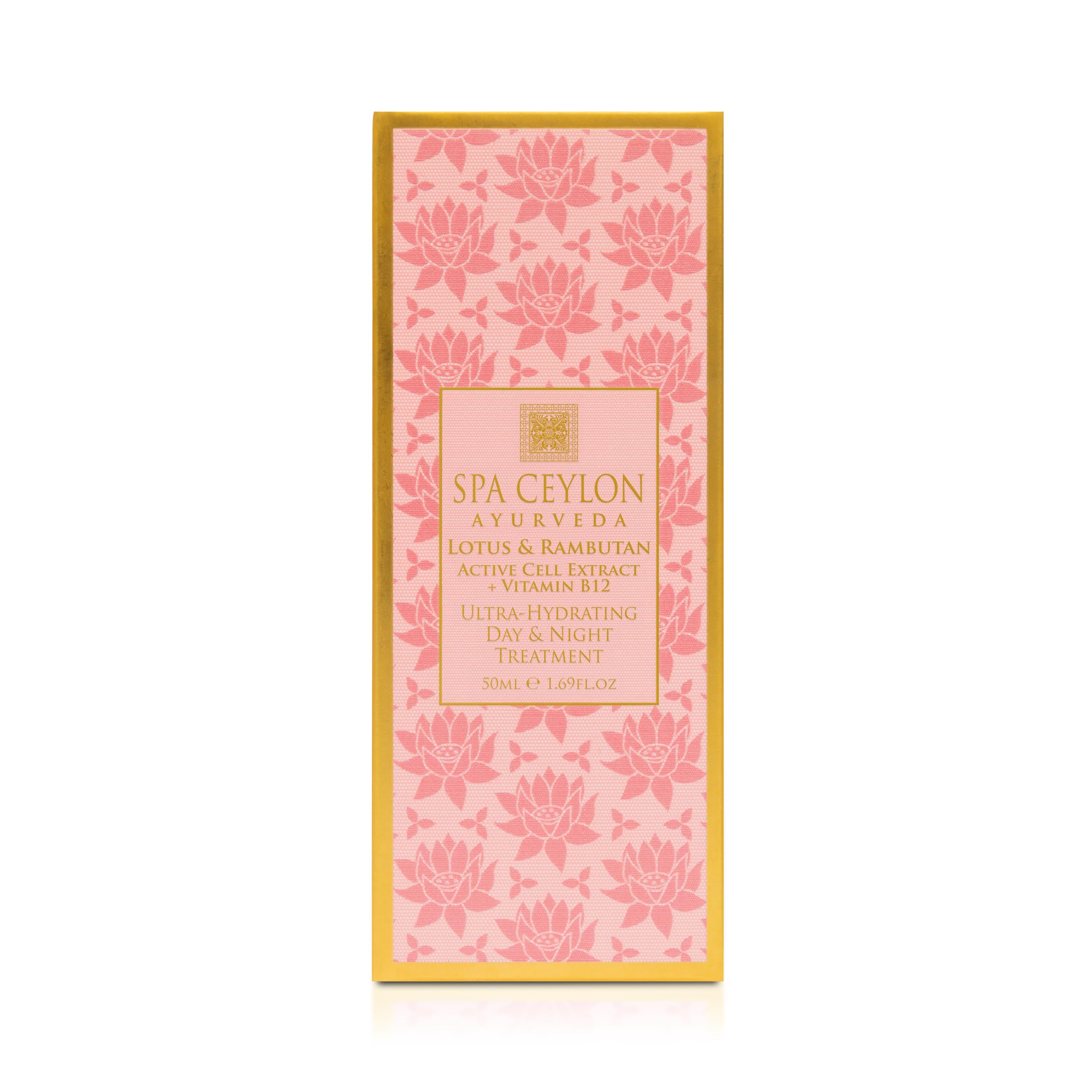 SPA CEYLON Lotus & Rambutan Ultra-Hydrating Day & Night Treatment | Natural Formula | Night Moisturizer for Face | Daily Face Moisturizer | For Sensitive Skin | 50ml