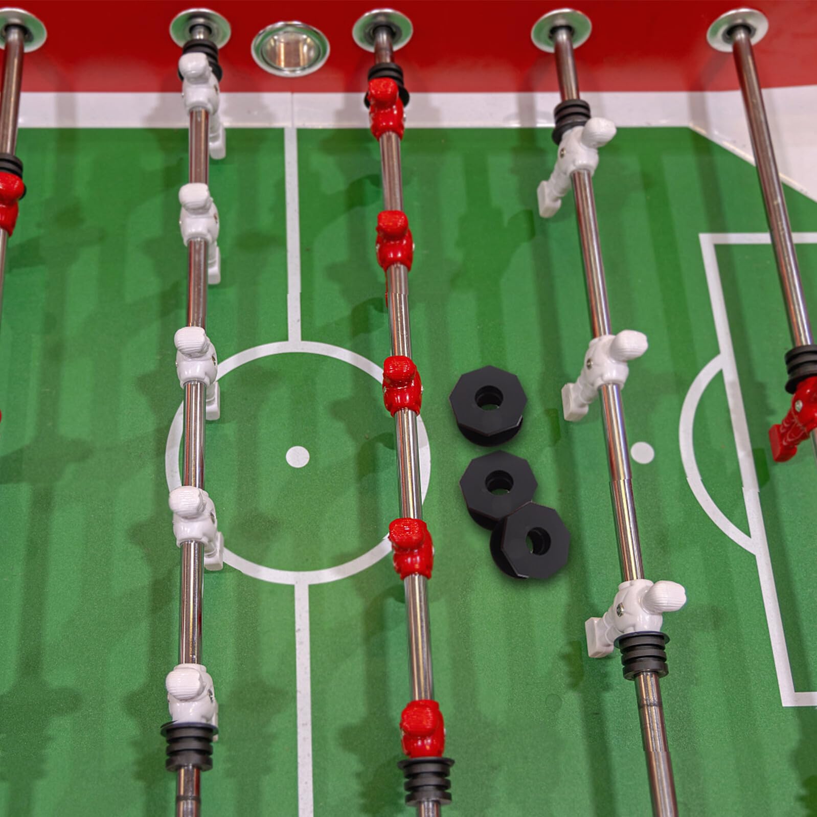 HANABASS 16 Pares Rodamientos para Futbolín con Accesorios Completos de Repuesto Masculinas y Femeninas Kit para Mesa de Fútbol de Compatibles Montaje Sencillo