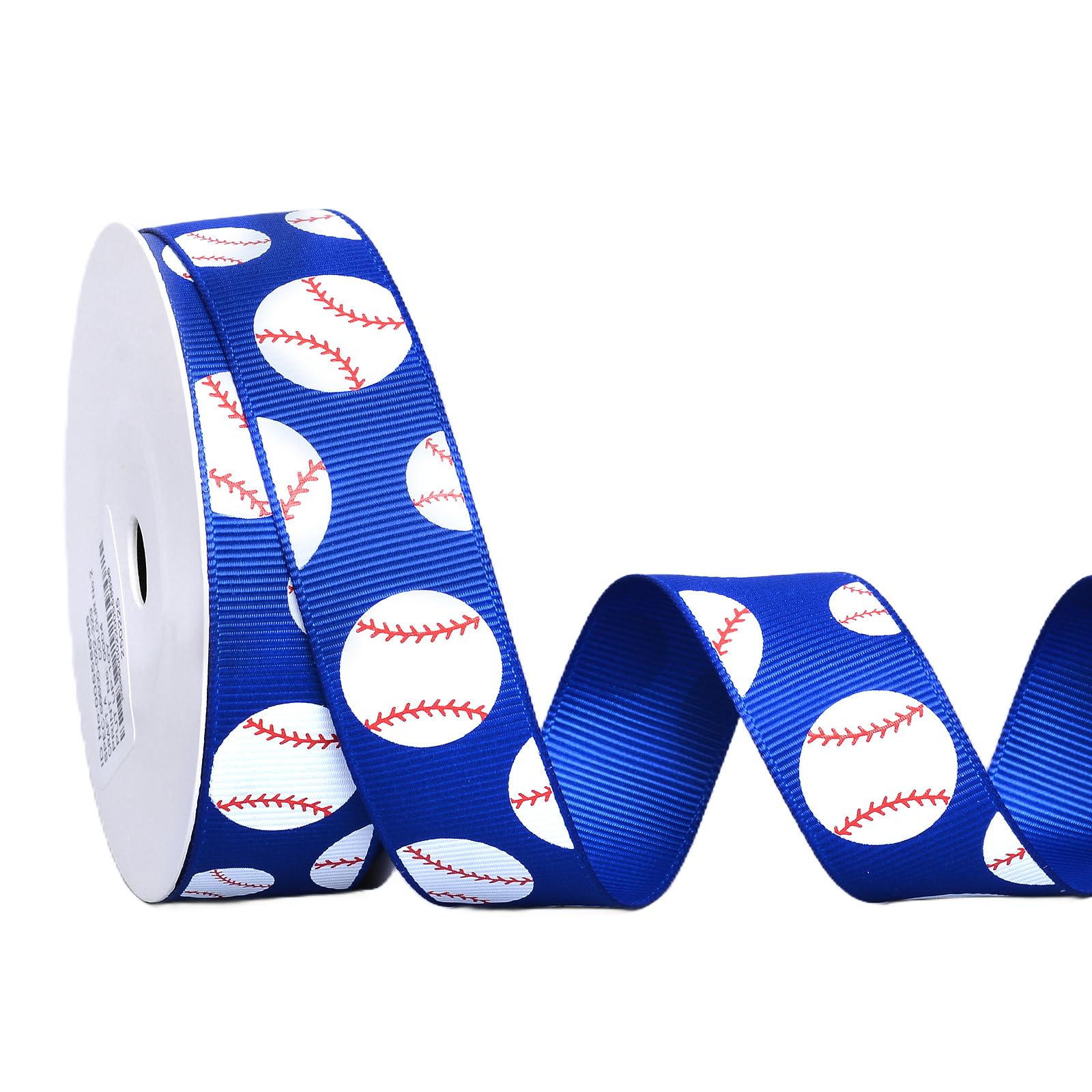 YAMA Baseball Ribbon, 7/8 Inch 10 Yards, Grosgrain Sports Ribbon for Crafts Hair Bows Gift Wrapping Team Party Decoration