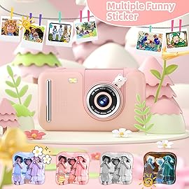 Makolle Upgrade Kids Selfie Camera,Chritmas Birthday Gift for 3-9 Years Old Girls,Portable Toy for 3 4 5 6 7 8 9 Year Children,Toddler 1080HD Digital Video Camcorder Camera with 32G SD Card Pink
