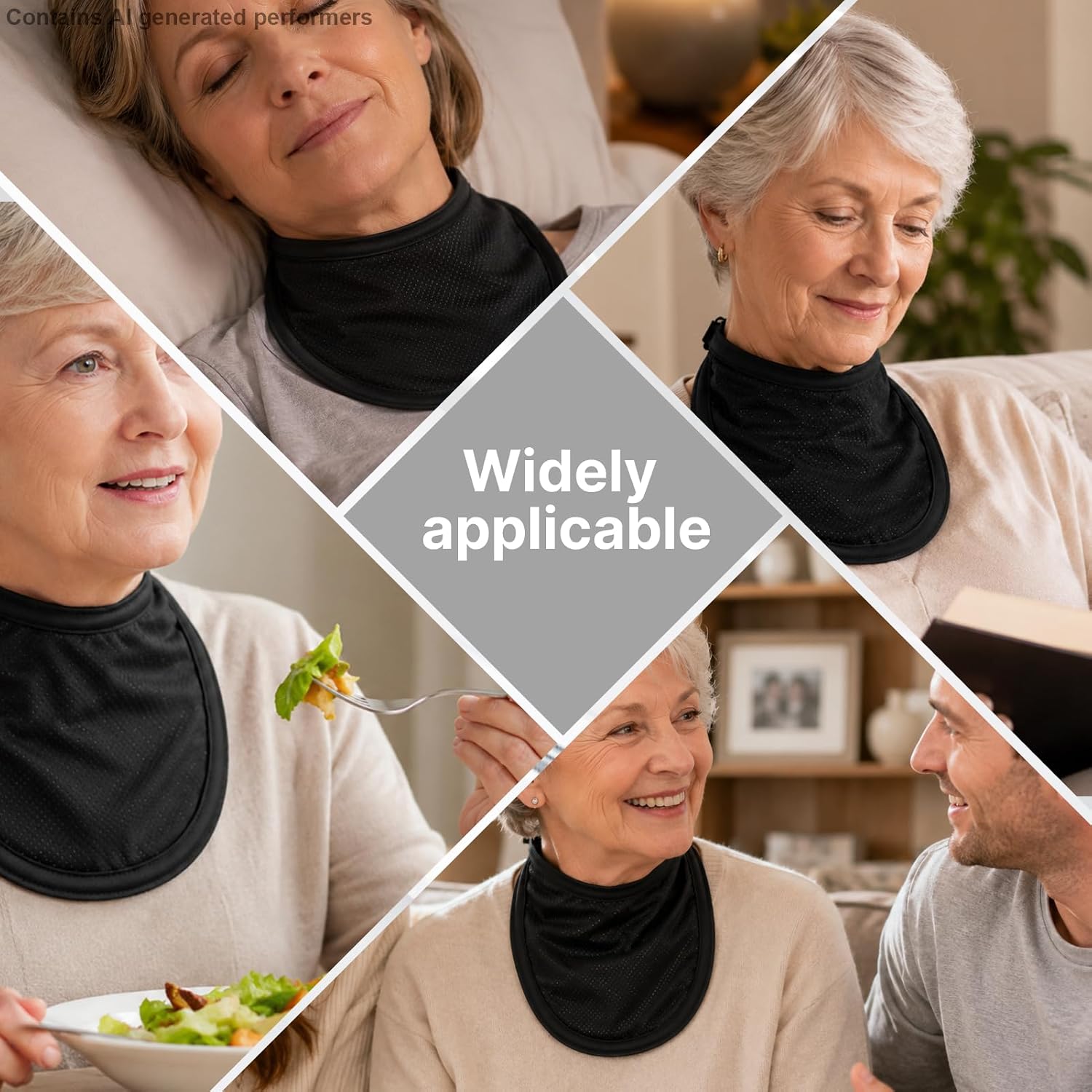 5 PCS Tracheostomy Neck Stoma Cover, Breathable and Adjustable Neck Stoma Guard Protector, Tracheostomy Shower Cover, Tracheostomy Cover for Women and Men, Tracheostomy Supplies(Black) | Adjustable Neck Stoma Guard Protector, Tracheostomy Shower Cover, Tracheostomy Cover for Women and Men, Tracheostomy Supplies
