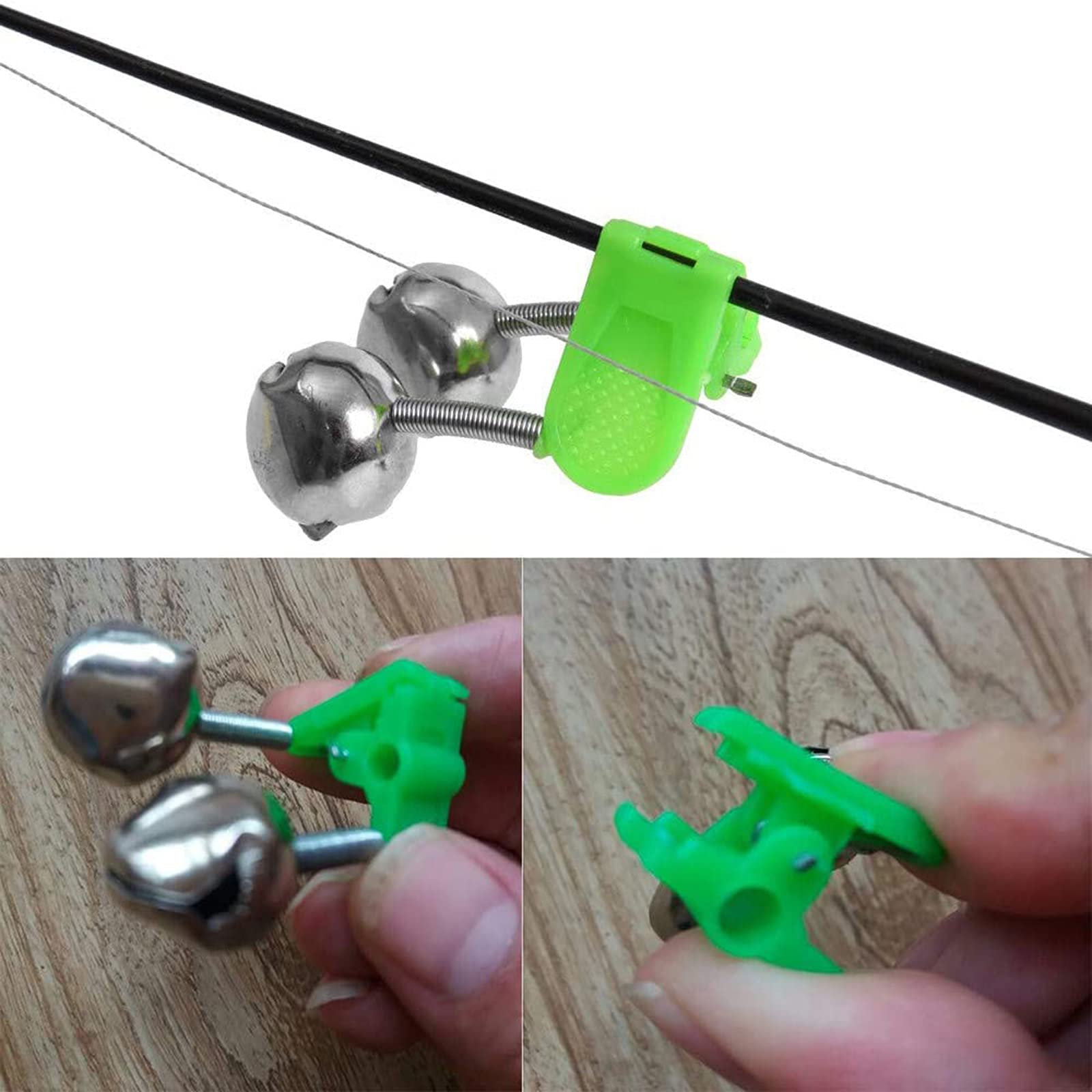 Wędkarskie dzwonki sygnalizatory brań Noc Akcesoria wędkarskie Fishing Tackle Alarm sygnalizator brań dzwonki dzwonki sygnalizator brań dzwonki sygnalizator brań dzwonki i uchwyt na światło załamane na noc morze Urządzenie wędkarskie 20 sztuk