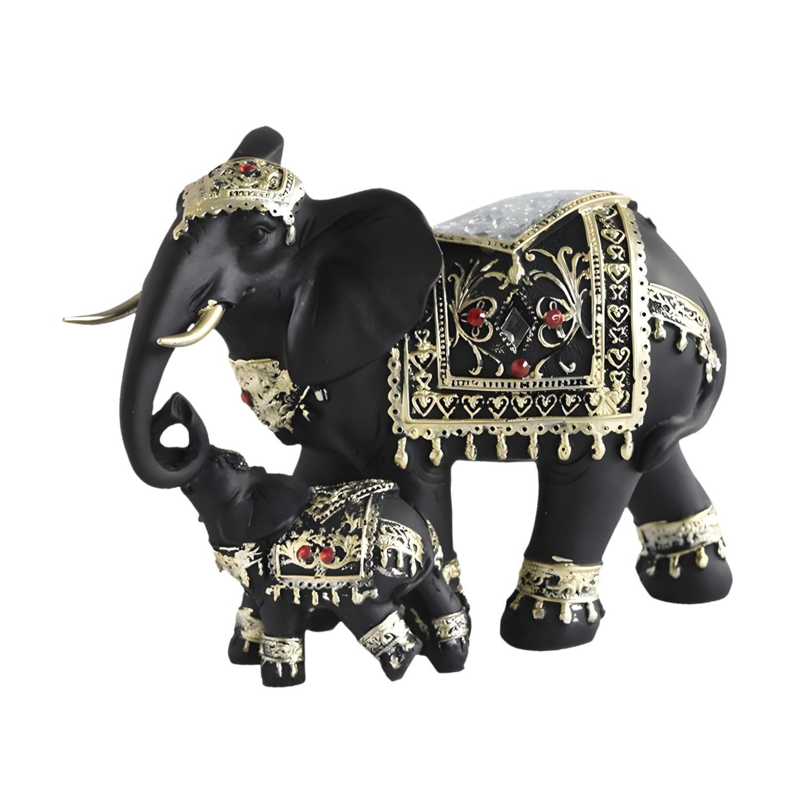 TWISAXC 2pieces for Creative Animal Garden Statue Garden Timeless Beauty Of Elephants Elephant Home Decor Animal Figurines Ornaments