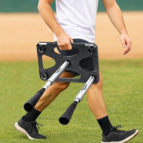 Miniatura 8 de Camiseta de bateo de 5 posiciones, camiseta de béisbol de altura ajustable de 24 a 46 pulgadas con 2 partes superiores de goma, poste de aluminio,