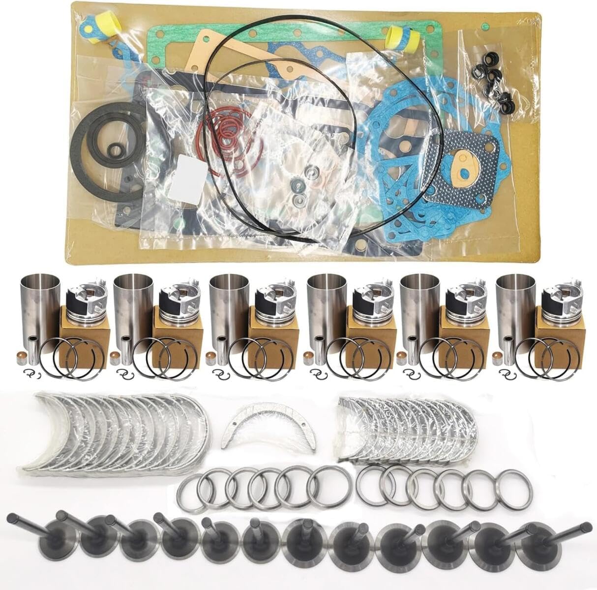 Engine DE08 DE08TIS DE08T Overhaul Rebuild Kit Piston Liner Kit With Gasket Kit For Doosan Daewoo Engine Excavator DH220-9 S300LCV DX300 DH215-9E SOLAR 250LC-V 290LL