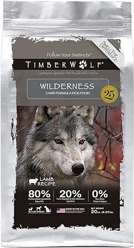 Timberwolf Wilderness Lamb Recipe Alimento seco para perros 20 libras