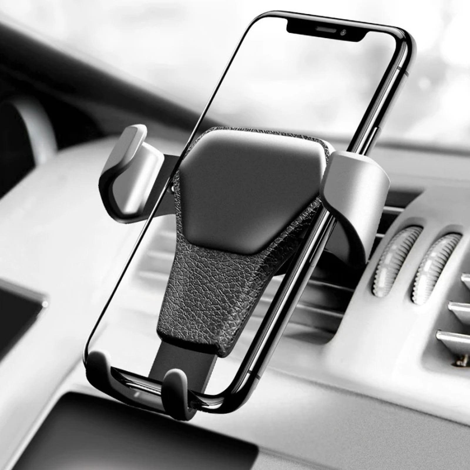 Gravity Car Holder Air Vent Clip Mount Mobile Cell Stand Smartphone, Adatto per iPhone Huawei Xiaomi Samsung