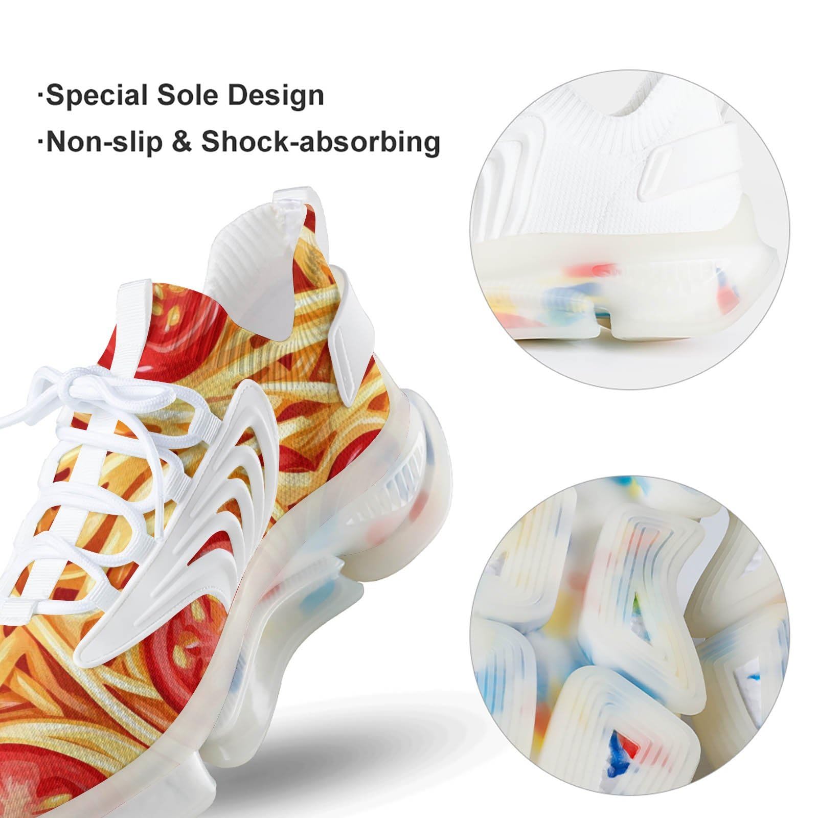 Spaghetti Pasta Noodles T-omato Salsa Uomini Scarpe Da Corsa Atletica Scarpe Da Ginnastica Walking Sneakers