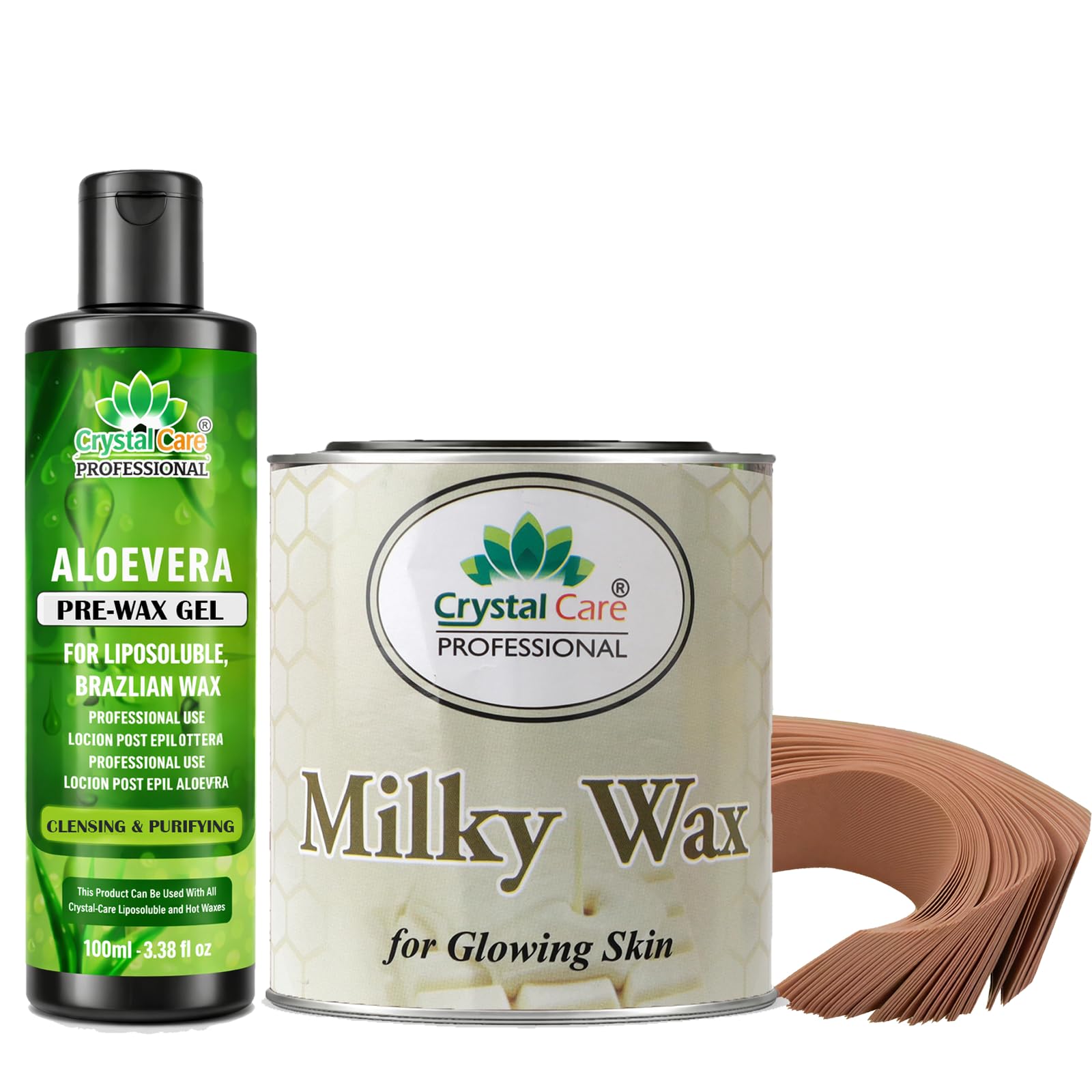 Professional Milky Wax 600g + Aloevera Pre-Wax Gel 100ml Combo – Hair Removal Wax Kit with Wax Strips | Glowing Skin Formula | Arms, Legs, Underarms & Full Body-image-15