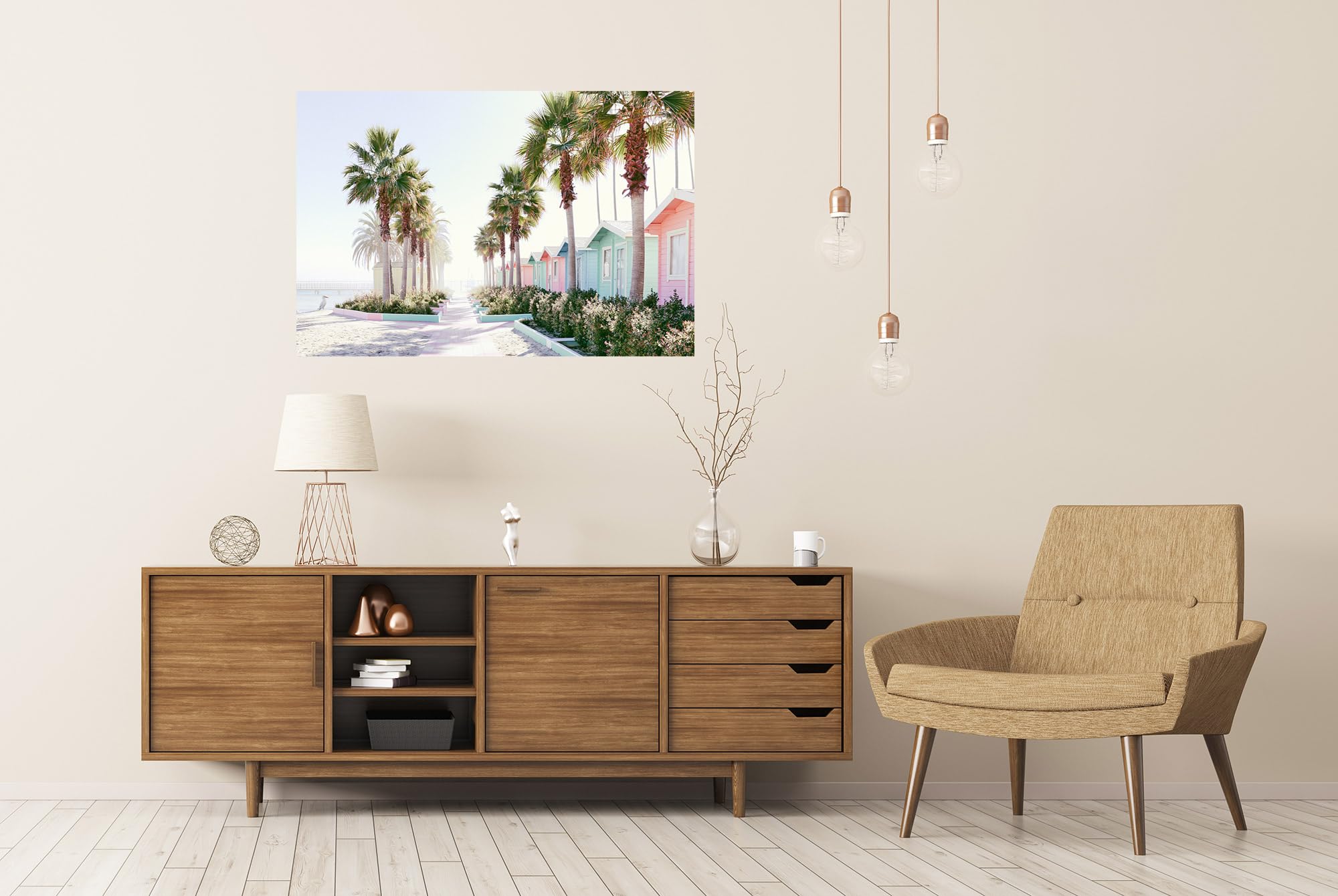islandburner Póster de alta calidad, diseño nostálgico de resort playero para salón, para aficionados a los viajes, formato grande