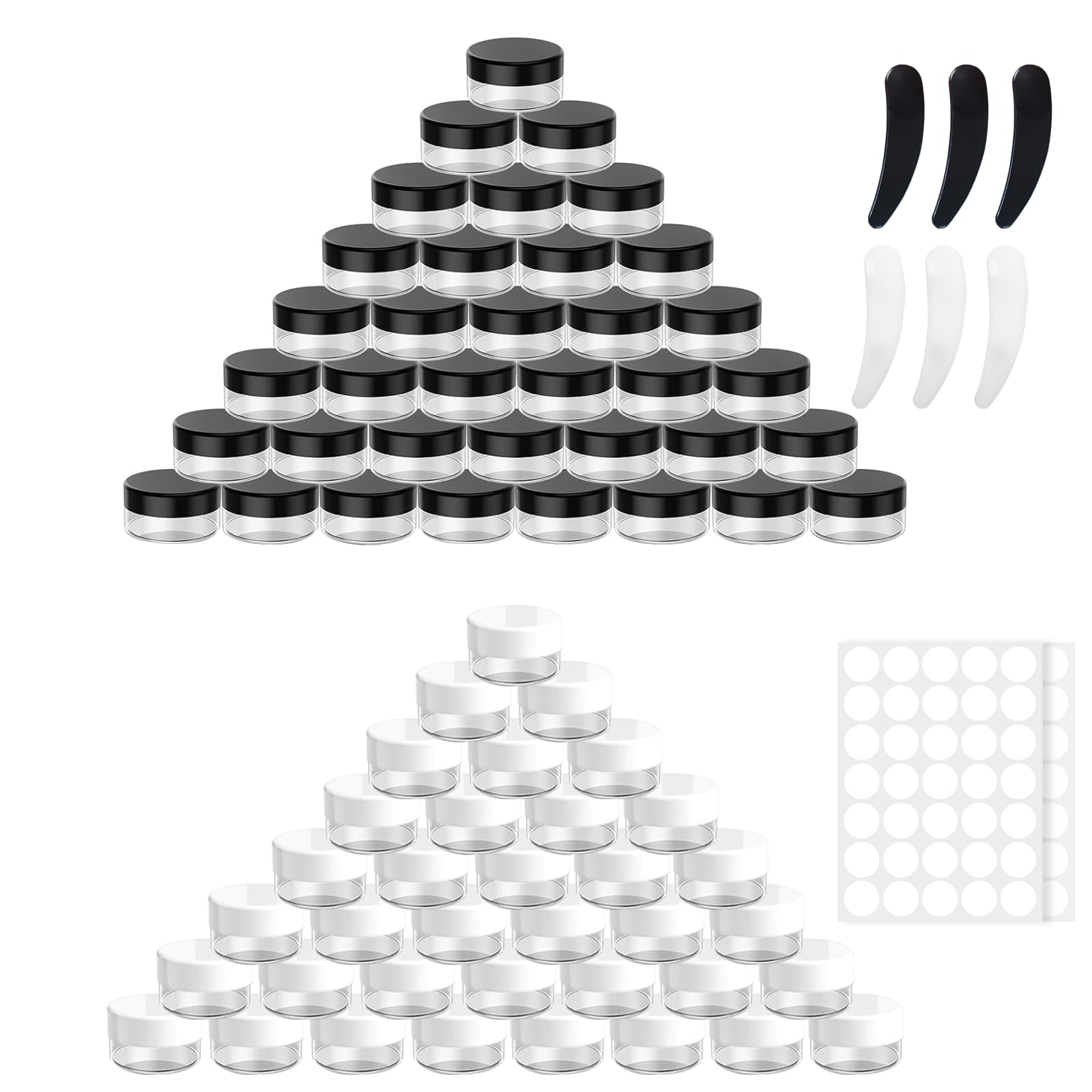 12 Vasetti Cosmetici Vuoti Da 5ml - Contenitori Rotondi In Plastica Per Creme, Trucco, Glitter | Travel Size - Foto 11