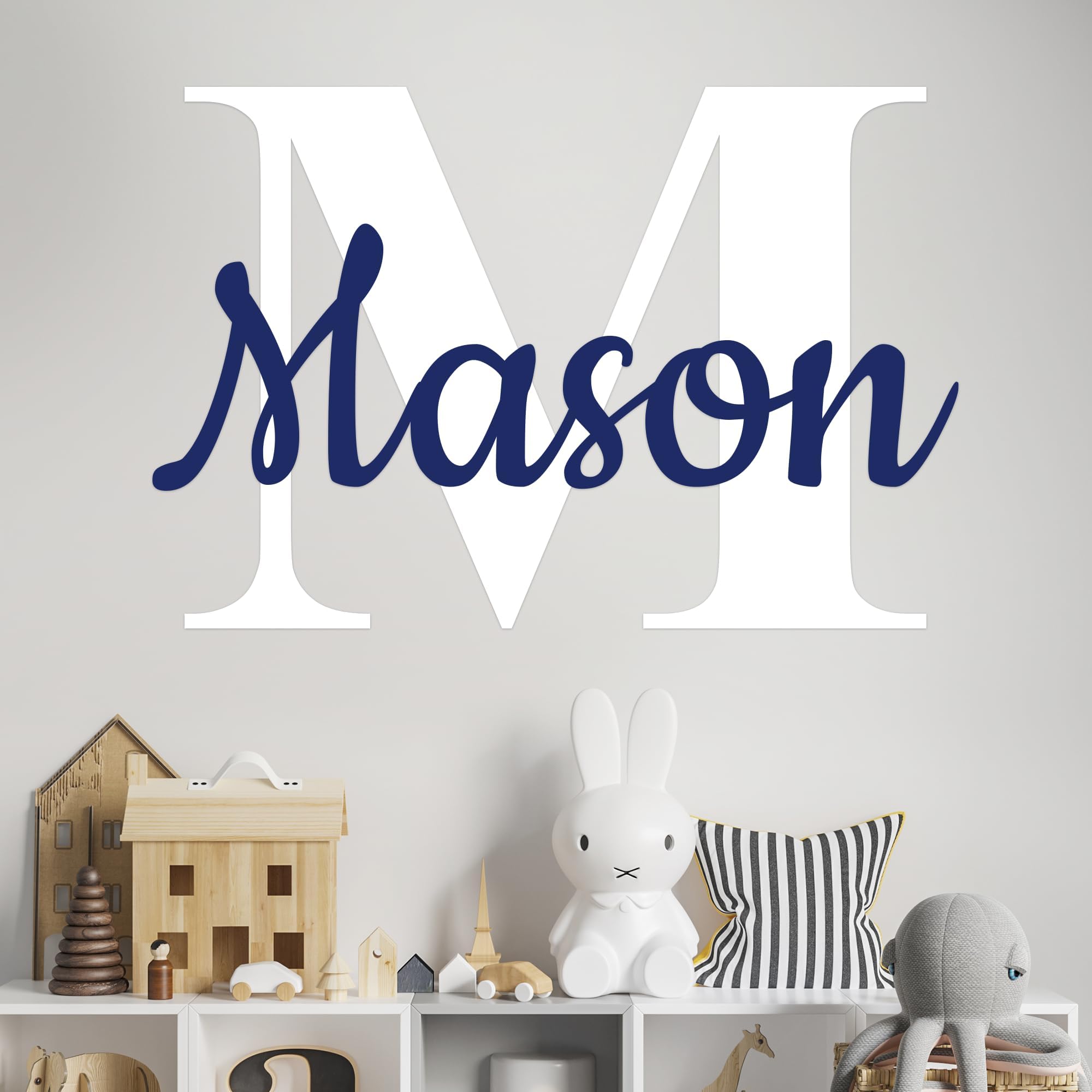 Amazon.com: VulgrCo Multiple Font Custom Baby Name & Initial Nursery ...