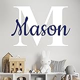 CRYPTONITE Personalized Name & Initial Vinyl Wall Decor I Nursery Wall Decal for Baby Boy & Girl...