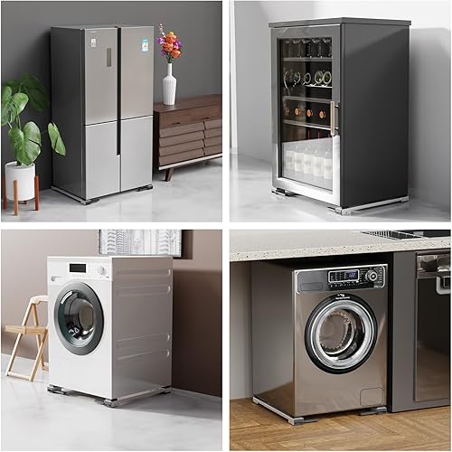 Miniatura 7 de Rodillos de electrodomésticos resistentes, deslizadores extensibles más recientes, base de lavadora elevable, mover fácilmente máquinas de lavadora