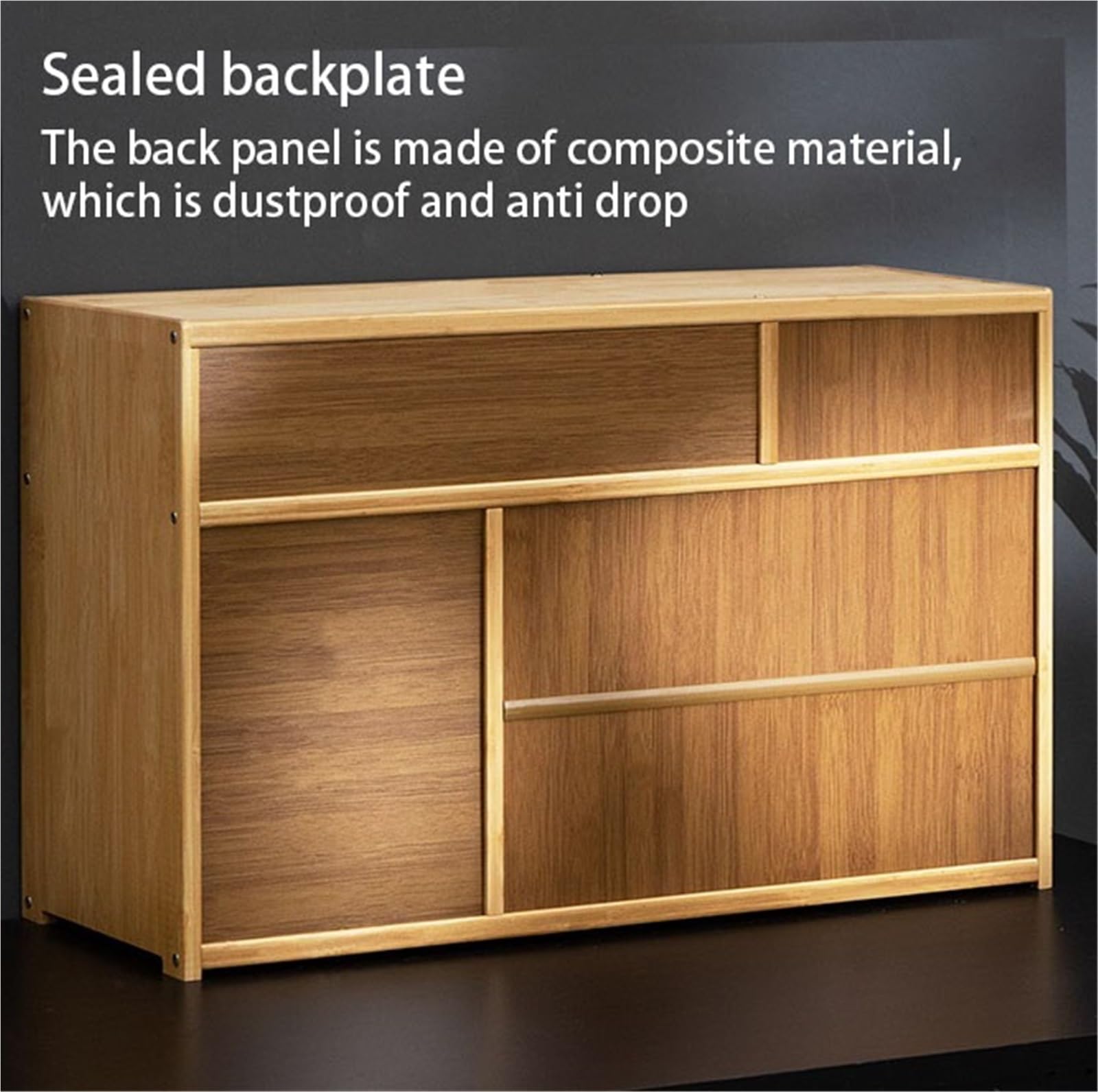 Scolapiatti da cucina in bambù con struttura solida naturale Sto Cabinet s mensola espositore 42 cm nizer per casa e ufficio