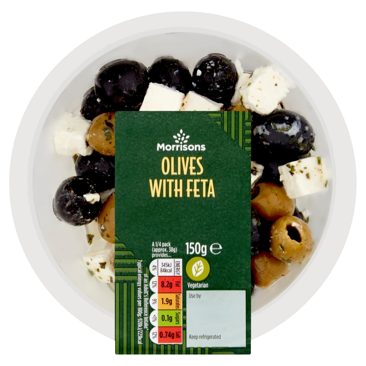 Morrisons Olives with Feta, 150g