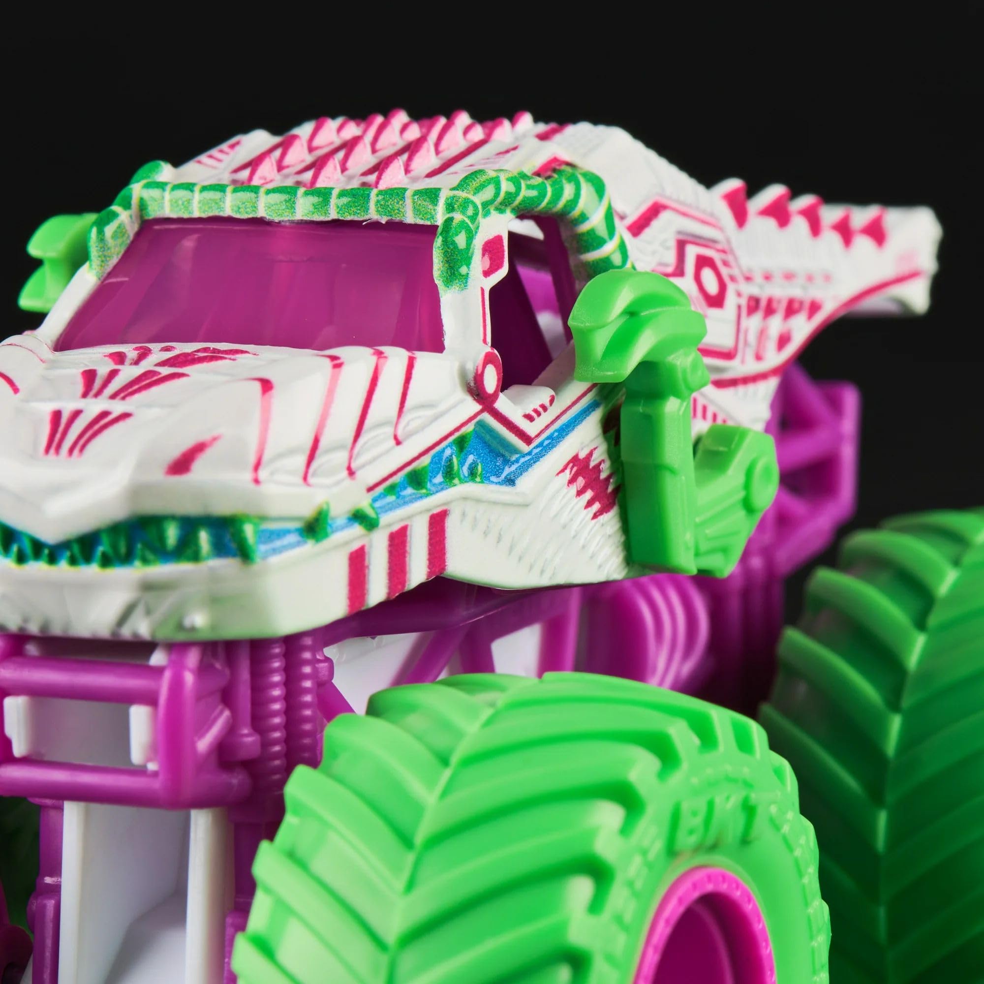 Monster Jam 2025 Official 1:64 Diecast Truck Series 42 Nitro Neon ThunderROARus, 5.5 x 6.5 x 2.75 inches - Image 4