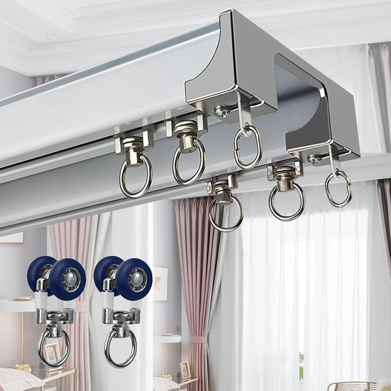 Heavy Duty Curtain Track Ceiling Mount – Adjustable 30200in Aluminum ...