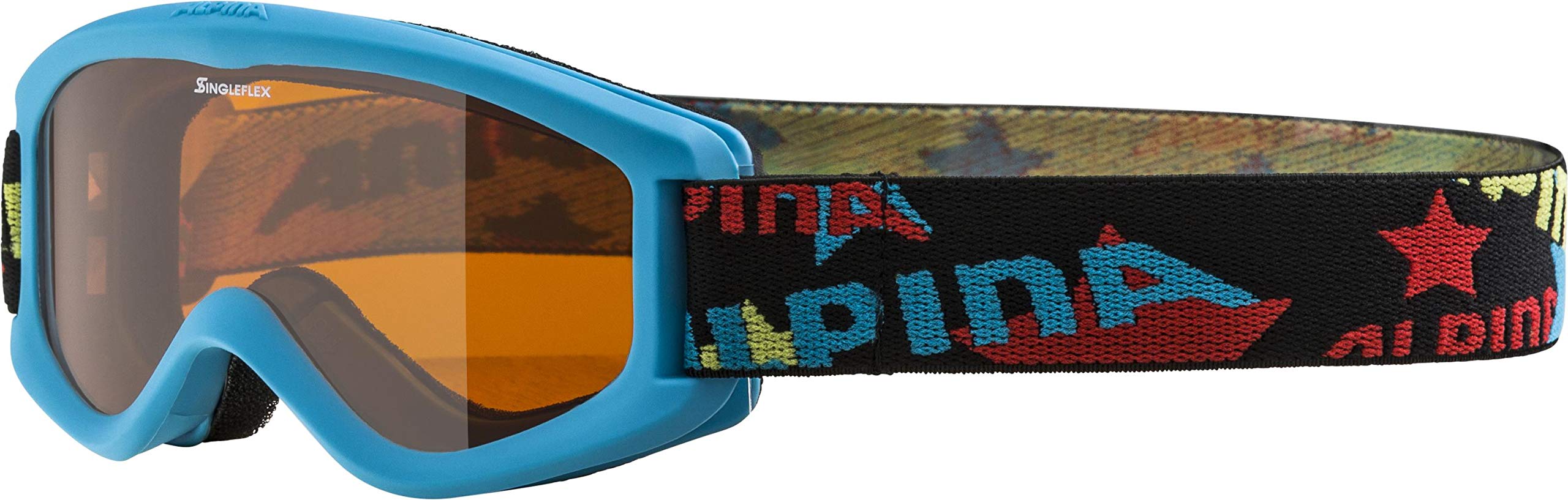 ALPINA CARVY 2.0 - Masque de ski antibuée, extrêmement robuste et incassable avec protection UV 100% pour enfants