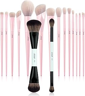 Jessup Pinceles de maquillaje rosa 14pcs T495...
