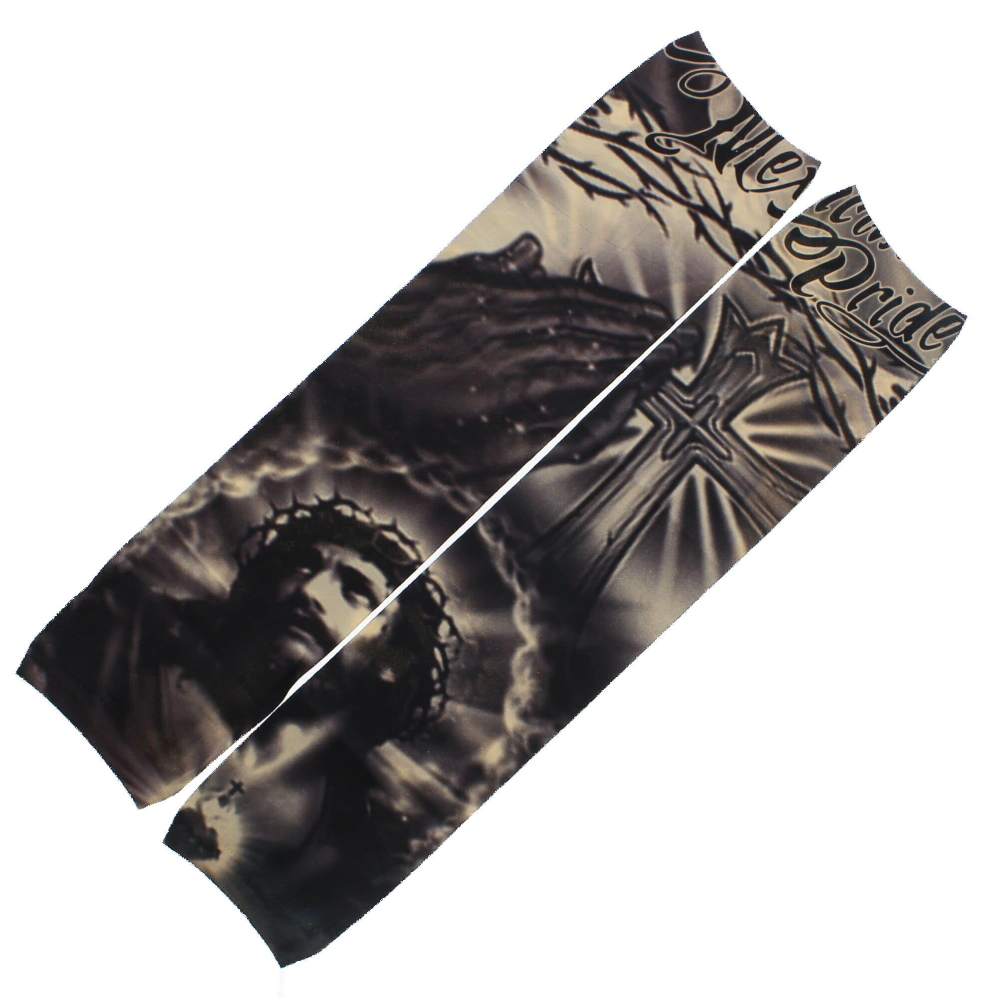 Zac's Alter Ego Religious Slip on Temporary Tattoo Sleeve - Only Single Piece