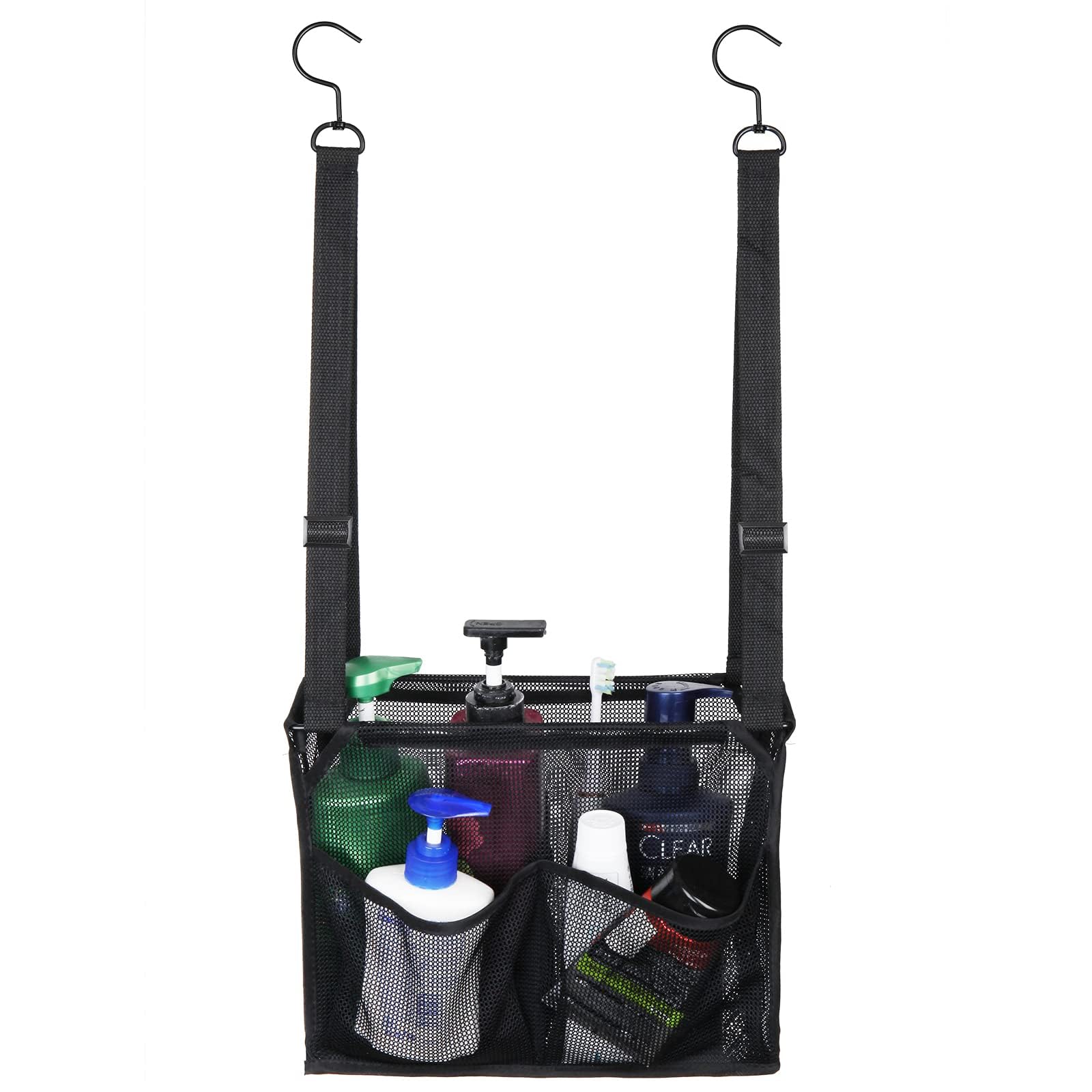 Sponsored Ad – KASTWAVE Bath Baskets Organizer Storage, Hanging Mesh Shower Caddy with 4 Pockets, Hooks, Wide Opening and Large Capacity for College Dorm Rooms, Gym, Swimming and Travel, Black