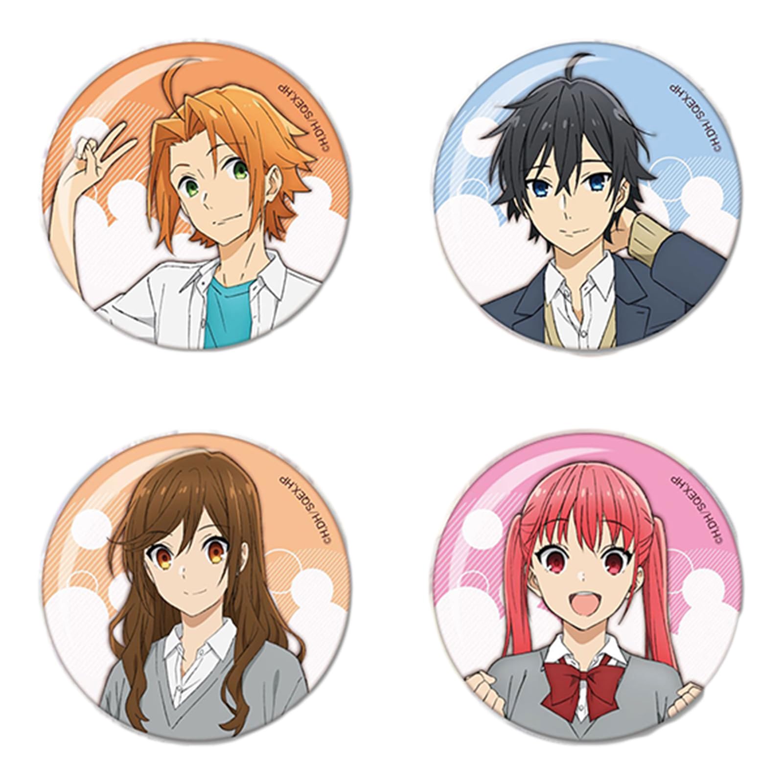 Amazon | ホリミヤ 缶バッジ 4点セットアニメ ブローチ おしゃれ 堀 