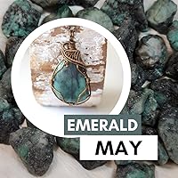 Vista 44 de NEW Designs by Nature Gems Handmade Fire Opal Necklace, October Birthstone Jewelry, With 24 Inch Silver Plated Chain, With a Gift Box, Handmade in