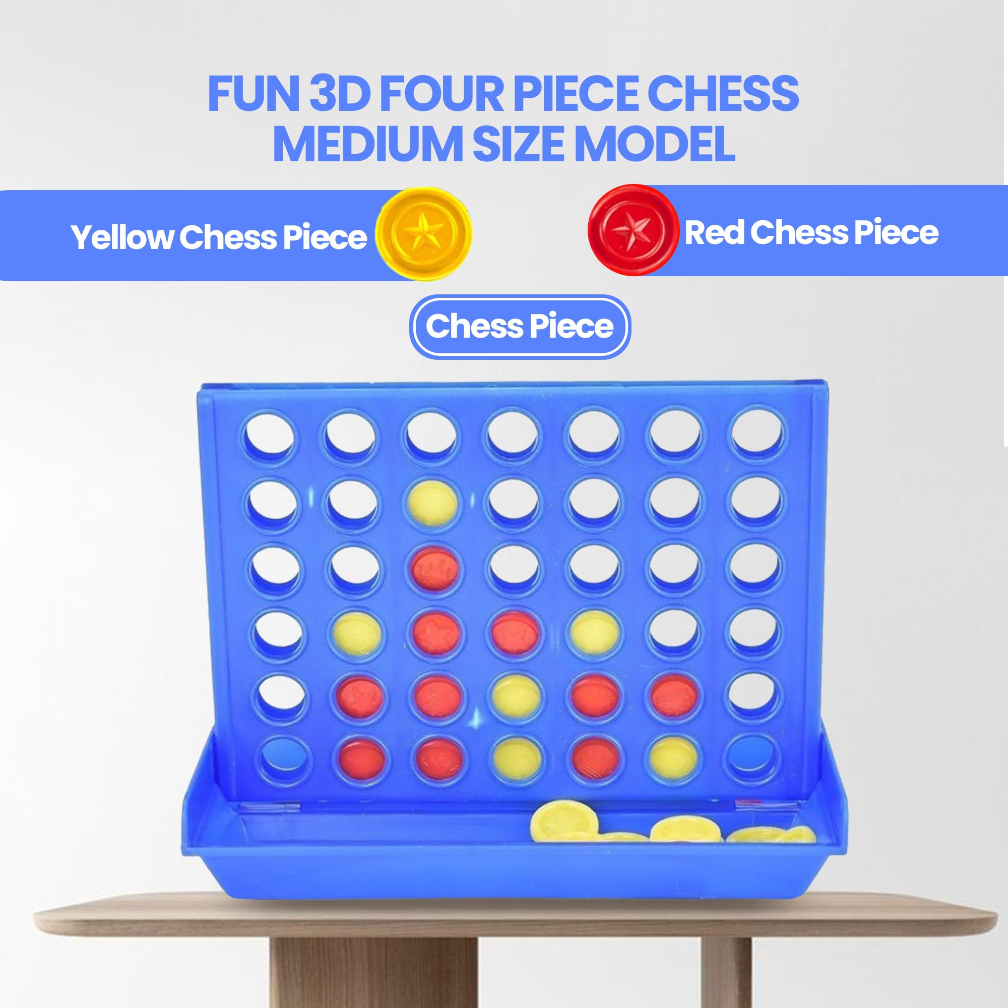 HIFEN TOYS® Quad Connect 4 in a Row Strategy Board Game for Kids Aged 5+ 2 Player Educational Family Toy for Boys Girls and Adults Best - Image 2