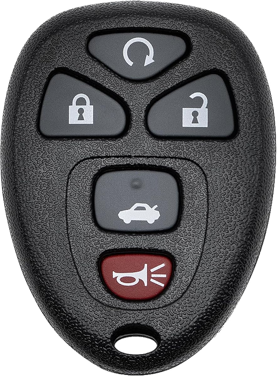 Vurkcy Key Fob Replacement for 06-10 Chevy Cobalt/ 04-12 Malibu/ 07-09 Pontiac G5/ 05-10 G6/ 05-08 Grand Prix/ 07-10 Saturn Aura Sky/ 05-09 Buick Lacrosse Car Keyless Remote, KOBGT04A, 5 Btn