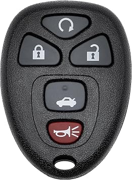 Vurkcy Key Fob Replacement for 06-10 Chevy Cobalt/ 04-12 Malibu/ 07-09 Pontiac G5/ 05-10 G6/ 05-08 Grand Prix/ 07-10 Saturn Aura Sky/ 05-09 Buick Lacrosse Car Keyless Remote, KOBGT04A, 5 Btn